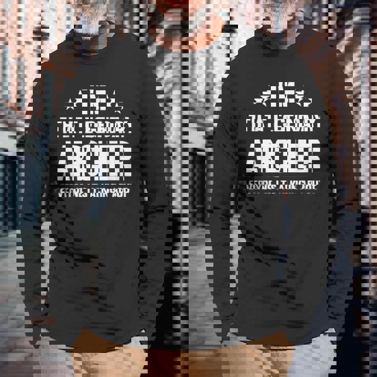 アーチャー 個人名 I'm That Legendary Archer 長袖Tシャツ 高齢者への贈り物