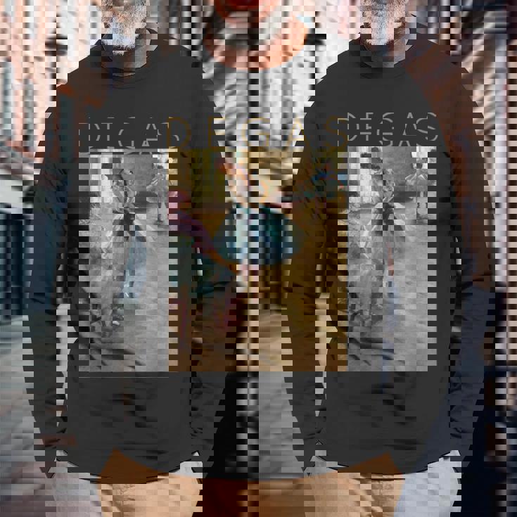 アーティストとバレリーナのためのエドガー・ドガのダンスレッスン 長袖Tシャツ 高齢者への贈り物