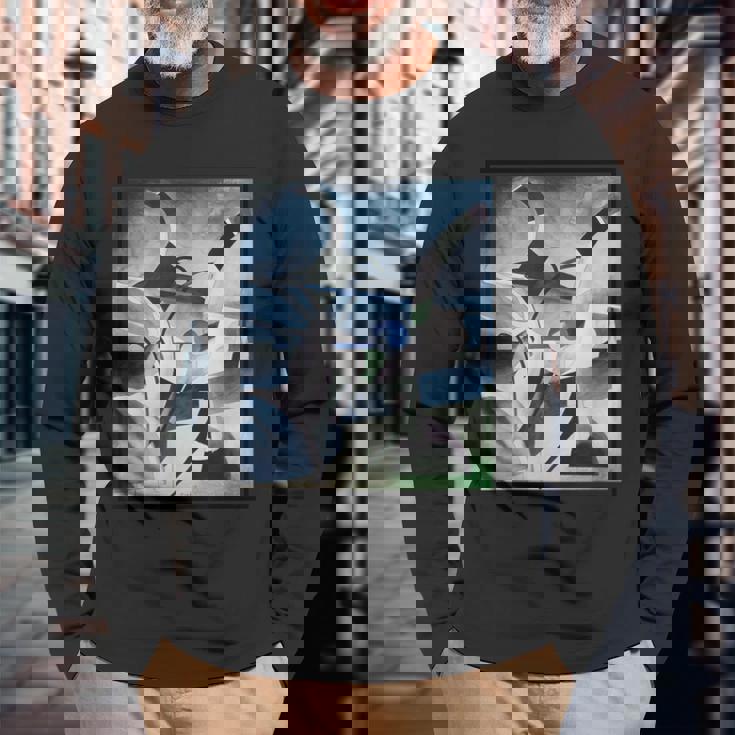 アートムーブメント、ダダイズム、フランシス・ピカビア 長袖Tシャツ 高齢者への贈り物