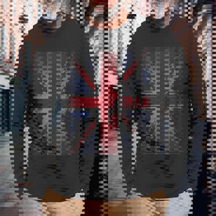 イギリス 国旗 ロンドン メンズ ユニオン ジャック イングランド ロック モッズ アーミー Army かっこいい Uk 長袖Tシャツ 高齢者への贈り物