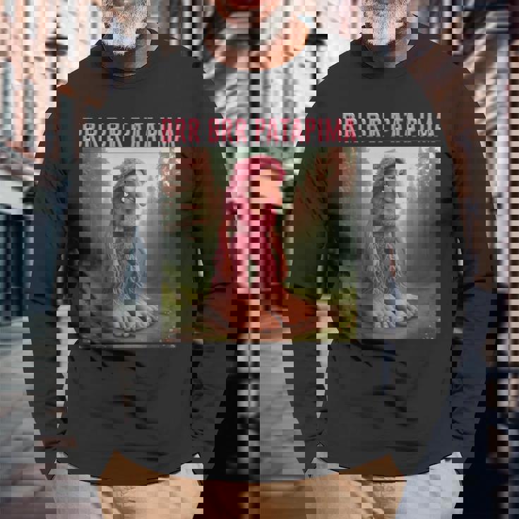 イタリア ブレイン ロット 2025 トレンド ミーム ブレスレット パタピマ 長袖Tシャツ 高齢者への贈り物