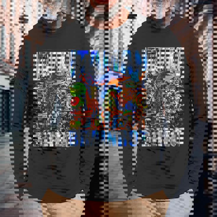 イタリア料理ブレインロット 長袖Tシャツ 高齢者への贈り物