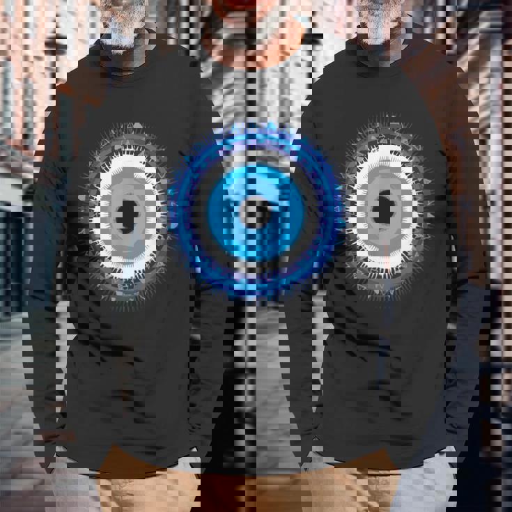 イーブルアイシャツ トルコの目 ナザール 邪悪なギリシャ語から守る 長袖Tシャツ 高齢者への贈り物