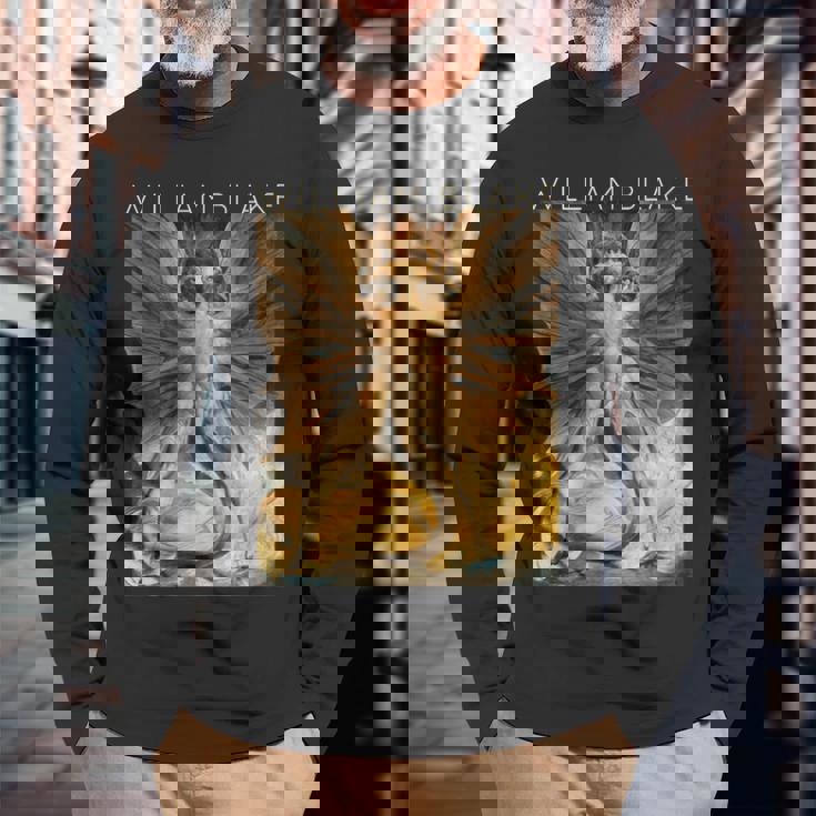 ウィリアム・ブレイク ドラゴンi アーティスト向け 長袖Tシャツ 高齢者への贈り物