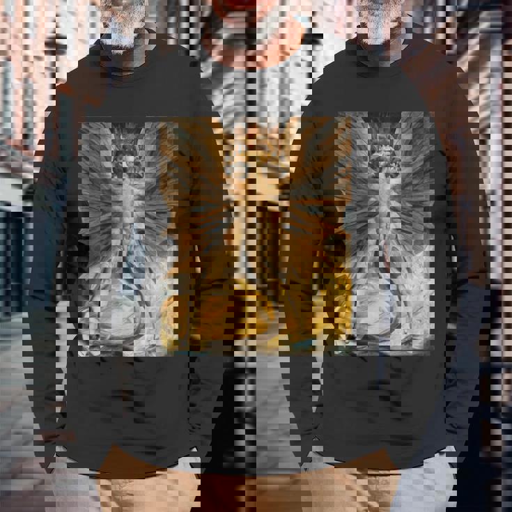 ウィリアム・ブレイク ドラゴンii アーティスト向け 長袖Tシャツ 高齢者への贈り物