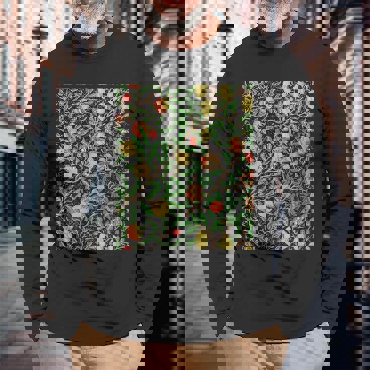 ウィリアム・モリスによるアート。 長袖Tシャツ 高齢者への贈り物