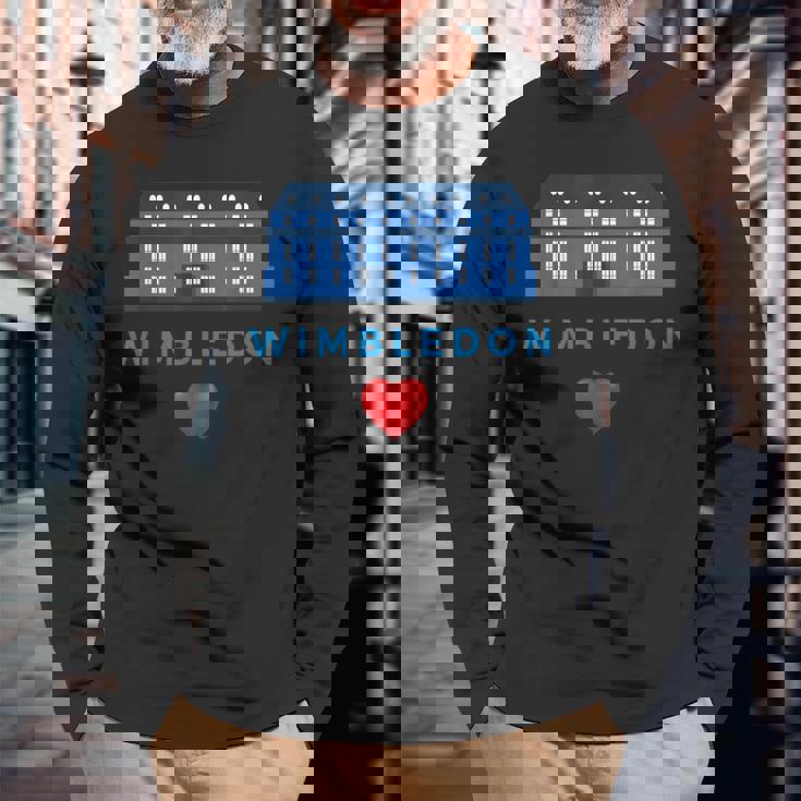 ウィンブルドンが大好き 長袖Tシャツ 高齢者への贈り物