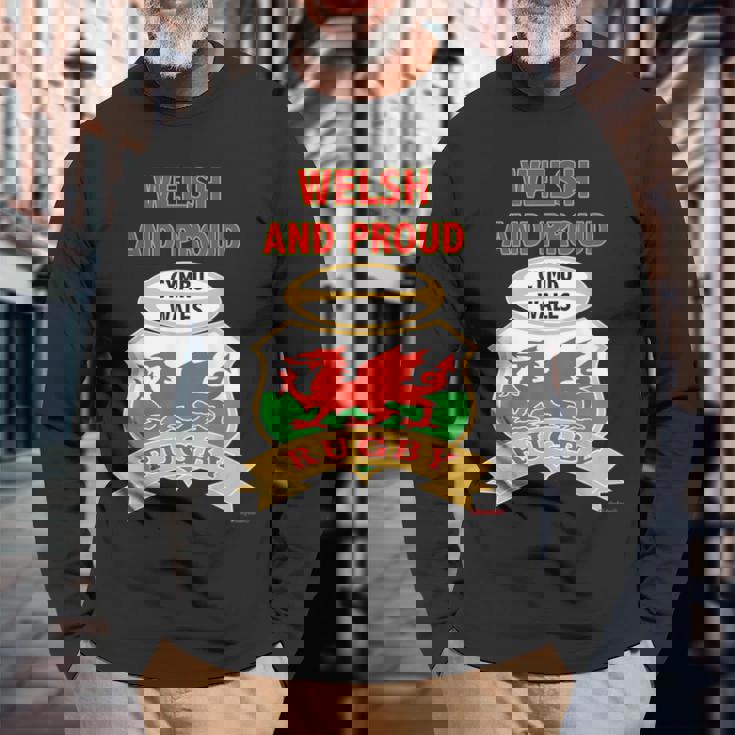 ウェールズ ラグビー ウェールズ レッドドラゴン 長袖Tシャツ 高齢者への贈り物