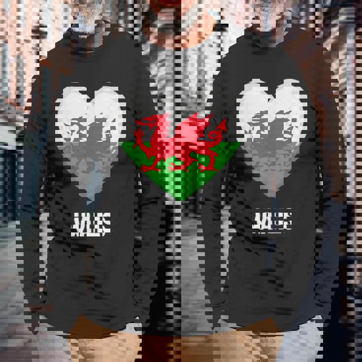 ウェールズ国旗ジャージ ウェールズ 長袖Tシャツ 高齢者への贈り物