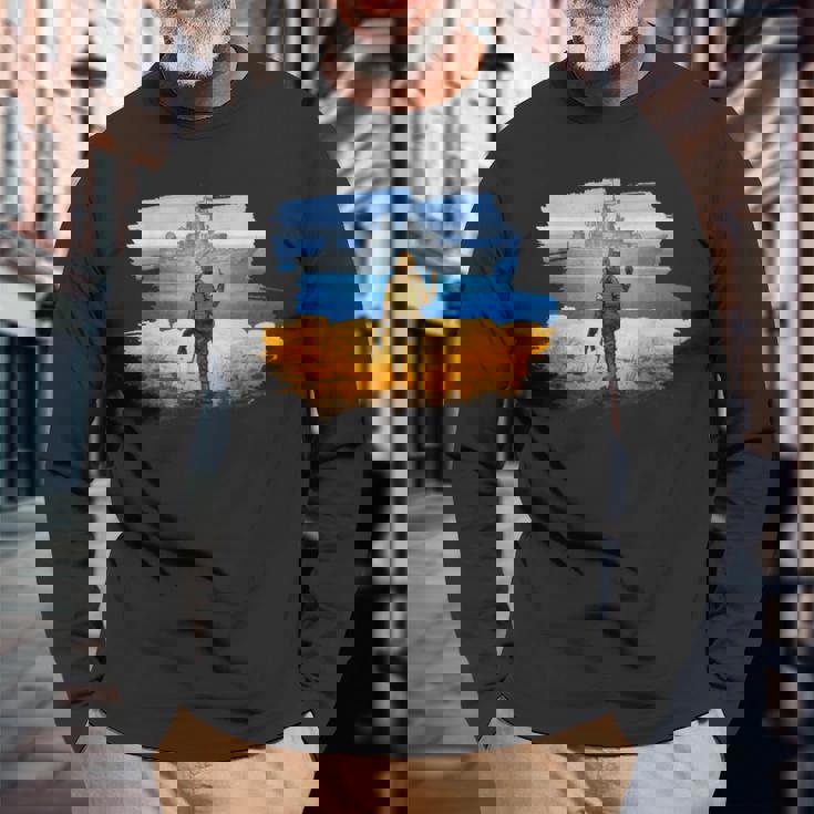 ウクライナ 切手 ウクライナ 切手 旗 ウクライナ プライド 長袖Tシャツ 高齢者への贈り物