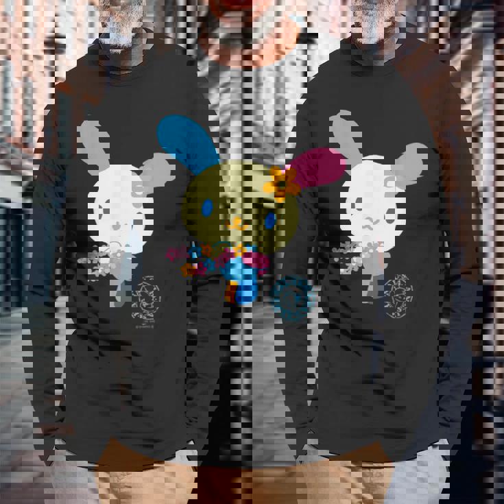 ウサハナ つながる 長袖Tシャツ 高齢者への贈り物