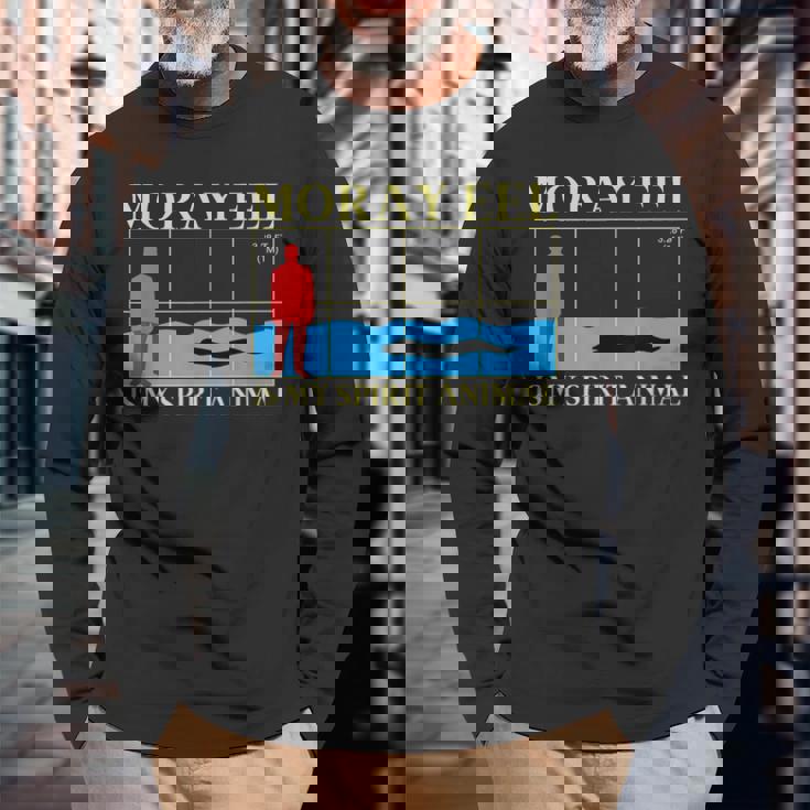 ウツボは私の精神動物 海洋生物学者 長袖Tシャツ 高齢者への贈り物