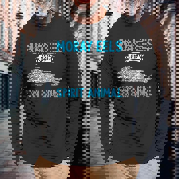 ウツボは私の精霊動物ウツボ 長袖Tシャツ 高齢者への贈り物