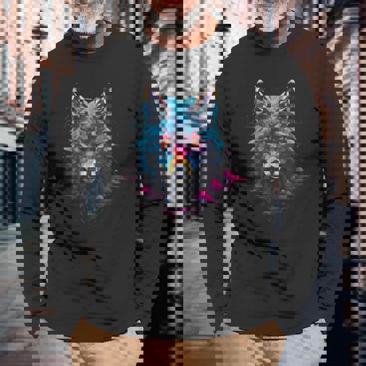 ウルフ ウルフパック 長袖Tシャツ 高齢者への贈り物