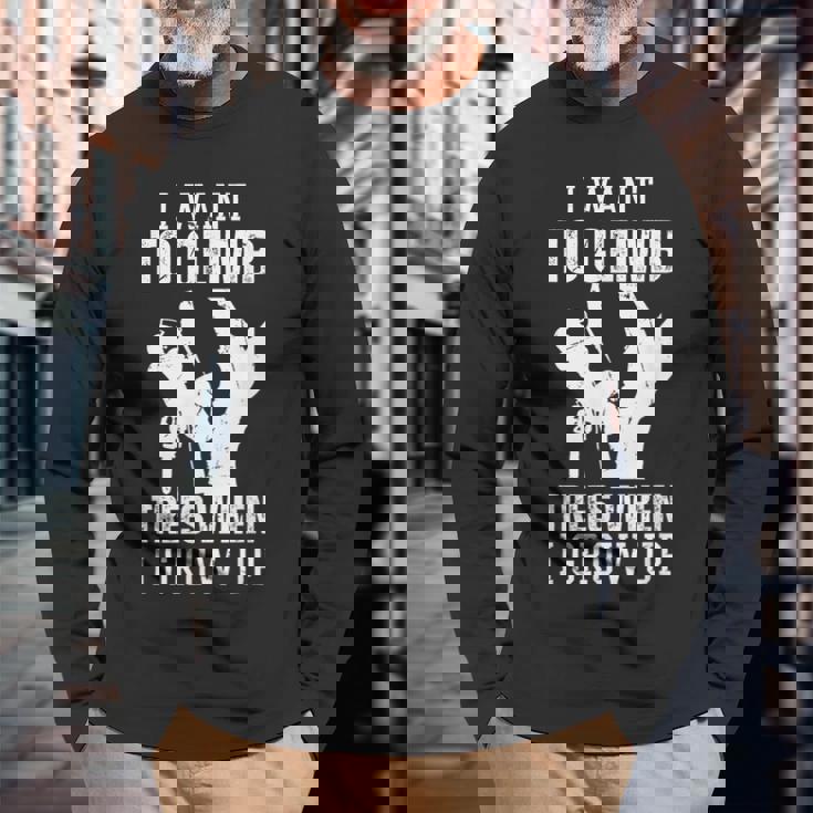 ウークワーカー チェーンソー ロガー アーボリスト 長袖Tシャツ 高齢者への贈り物