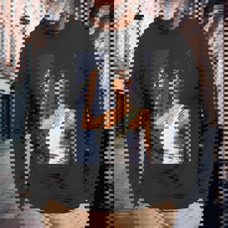 エイミー・ワインハウス・ライブ・コーチェラ・フェスティバル・カリフォルニア 長袖Tシャツ 高齢者への贈り物