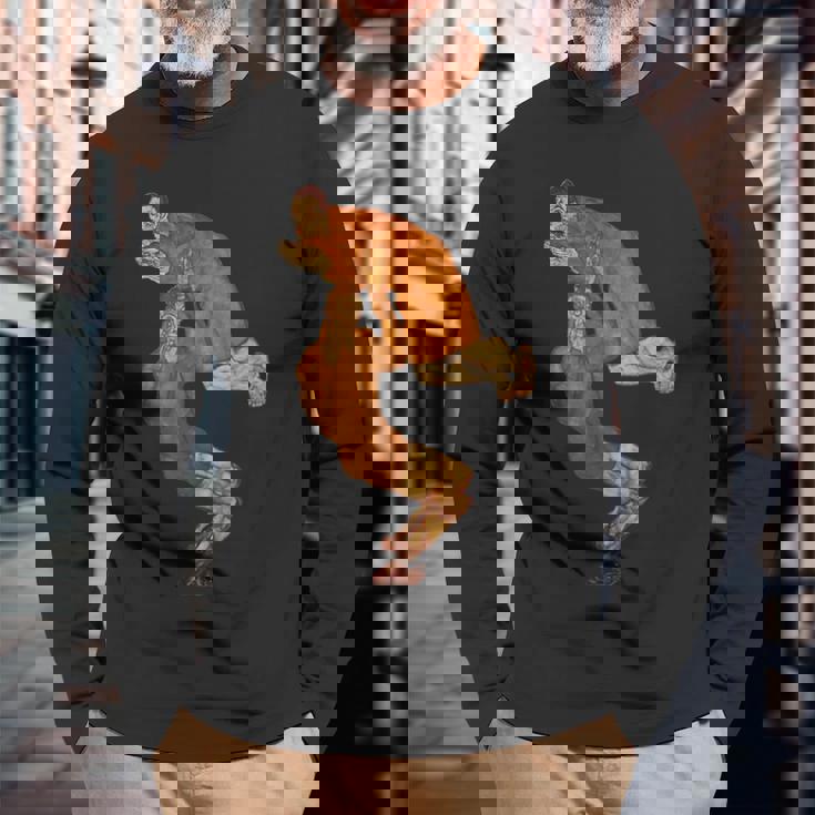 エゴン・シーレによる浮揚1915 長袖Tシャツ 高齢者への贈り物