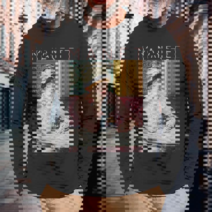 エドゥアール・マネ プラム 芸術家のための芸術 長袖Tシャツ 高齢者への贈り物