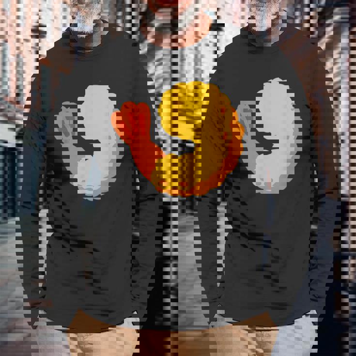 エビフライ エビの天ぷら 海老 コスチューム 長袖Tシャツ 高齢者への贈り物