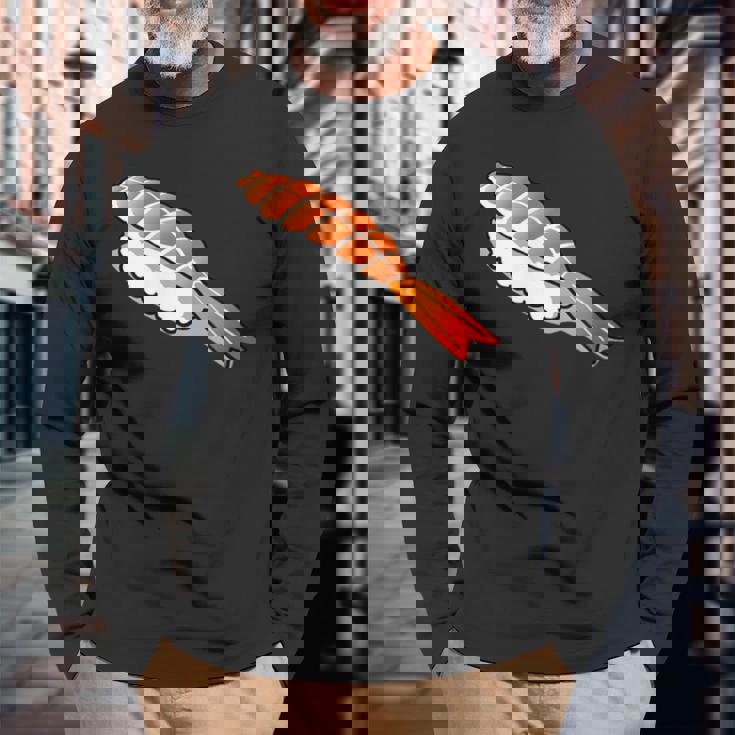 エビ寿司 長袖Tシャツ 高齢者への贈り物