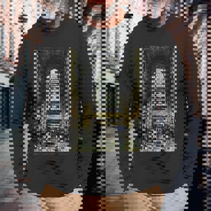 エンバーケーション ユニオンステーションシカゴ 長袖Tシャツ 高齢者への贈り物