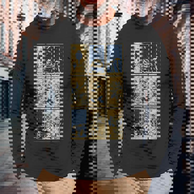 オカルト精神活性植物サイケデリックゴシック薬タロット 長袖Tシャツ 高齢者への贈り物