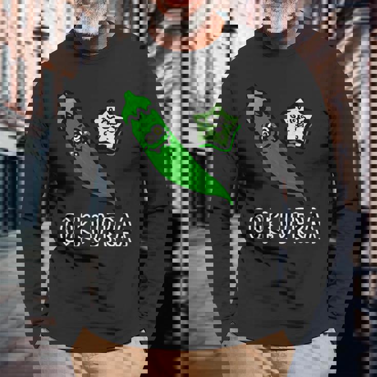 オクラさん 長袖Tシャツ 高齢者への贈り物