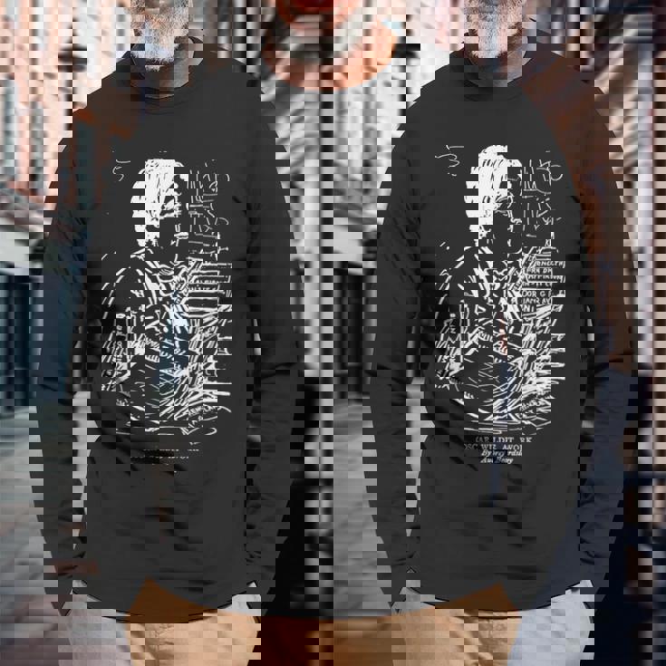 オスカー・ワイルド At Work By オーブリー・ビアズリー 1893 長袖Tシャツ 高齢者への贈り物