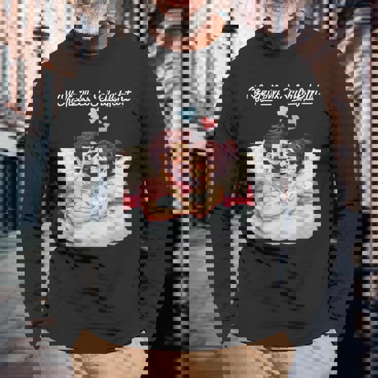 オフィシャルスリープシャツ面白いカップルロマンチックギフト 長袖Tシャツ 高齢者への贈り物