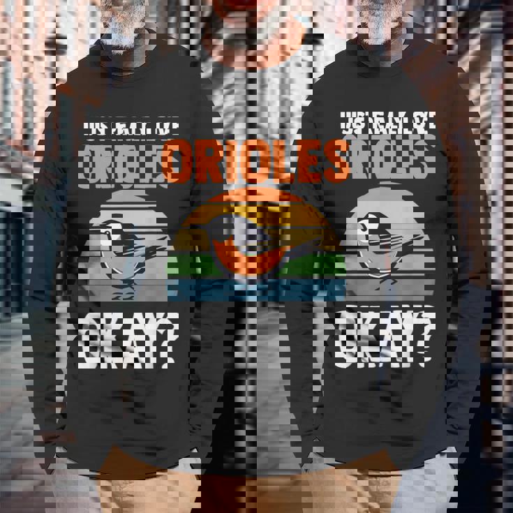 オリオールズが本当に好きだいいか？オリオール 長袖Tシャツ 高齢者への贈り物