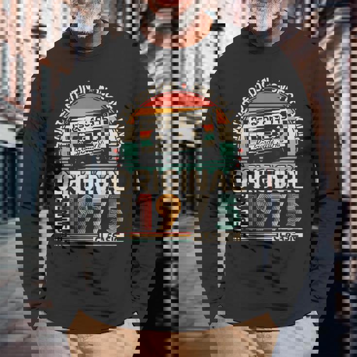 オリジナル1975 50周年記念ギフト 男女兼用 長袖Tシャツ 高齢者への贈り物