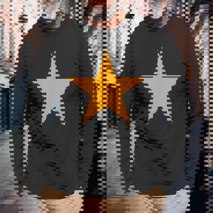 オレンジスター 複数の色 長袖Tシャツ 高齢者への贈り物