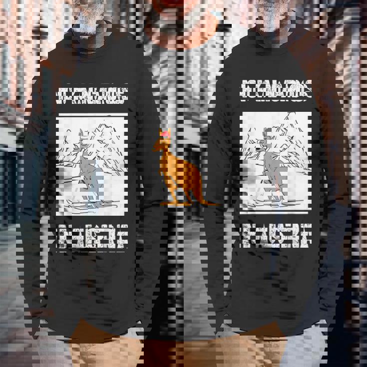 オーストリアにカンガルーはいない 愉快なオーストリア旅行 長袖Tシャツ 高齢者への贈り物