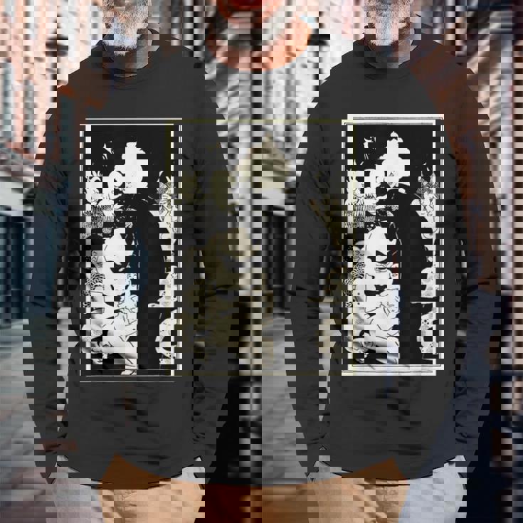 オーブリー・ビアズリー作「ルシアンズ・ストレンジ・クリーチャーズ」1893 長袖Tシャツ 高齢者への贈り物