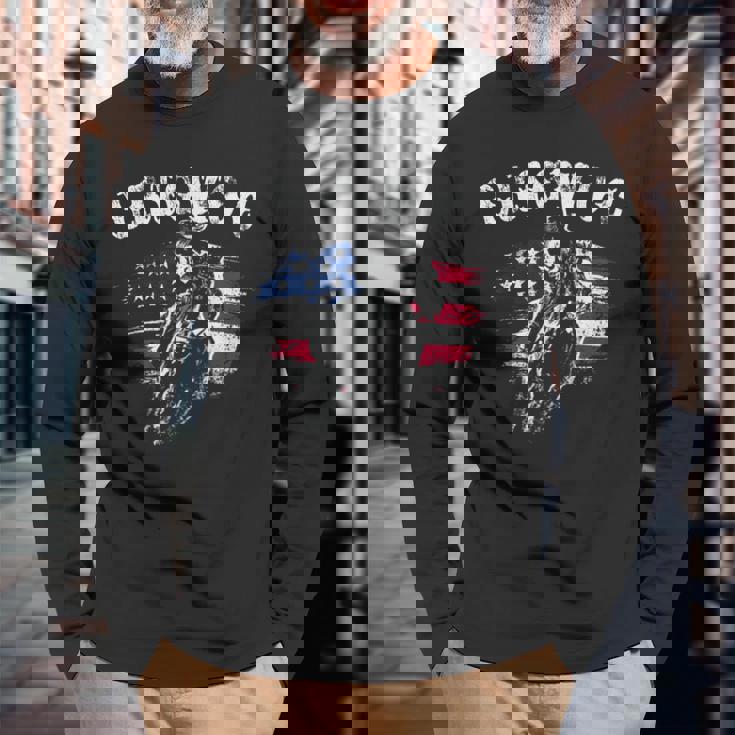 カウガールとリバースカウガール 長袖Tシャツ 高齢者への贈り物