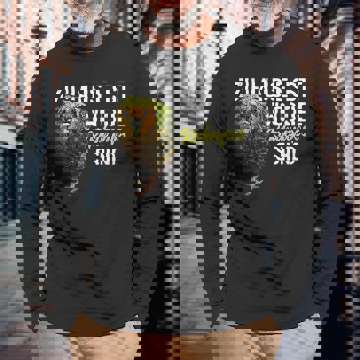 カカポ オウムの言葉 長袖Tシャツ 高齢者への贈り物