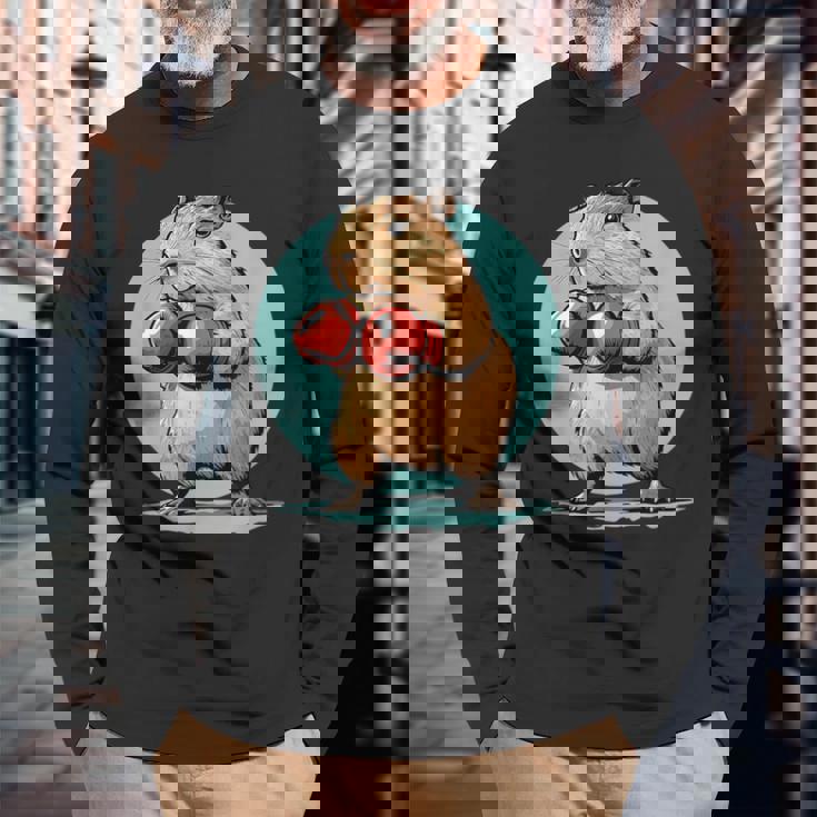 カピバラボクシングチャンピオン 千と千尋の神隠し 長袖Tシャツ 高齢者への贈り物