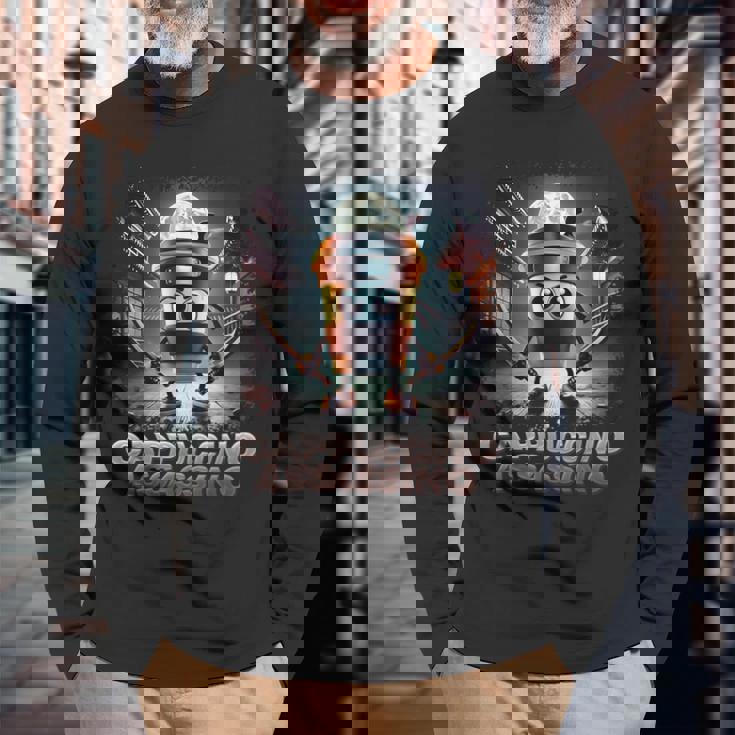 カプチーノ アサシーノ イタリアン ブレイン ミーム 長袖Tシャツ 高齢者への贈り物