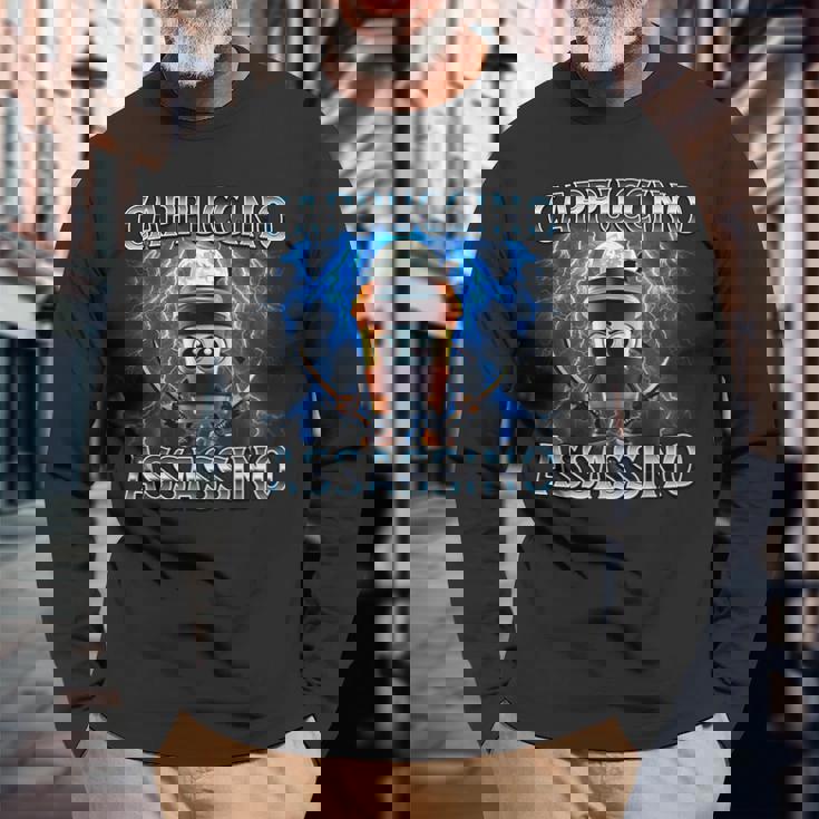 カプチーノ・アサシーノ イタリアンブレインロットミーム 長袖Tシャツ 高齢者への贈り物