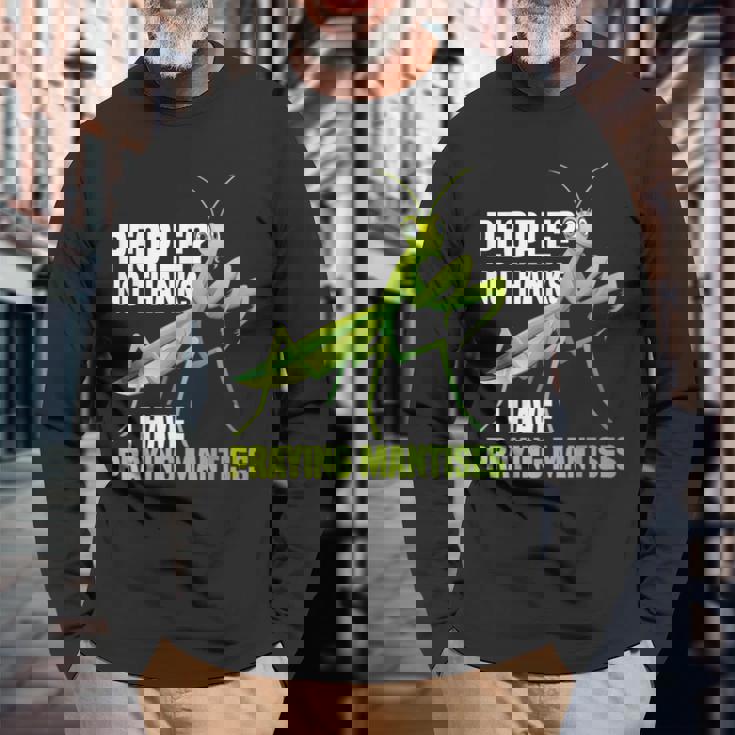 カマキリ 囲い 卵 虫 恋人 カマキリ 飼い主 長袖Tシャツ 高齢者への贈り物