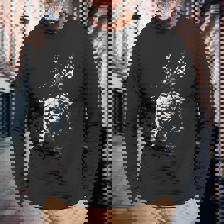 カラヴァッジョ・バロックの画家-キリストの埋葬 長袖Tシャツ 高齢者への贈り物