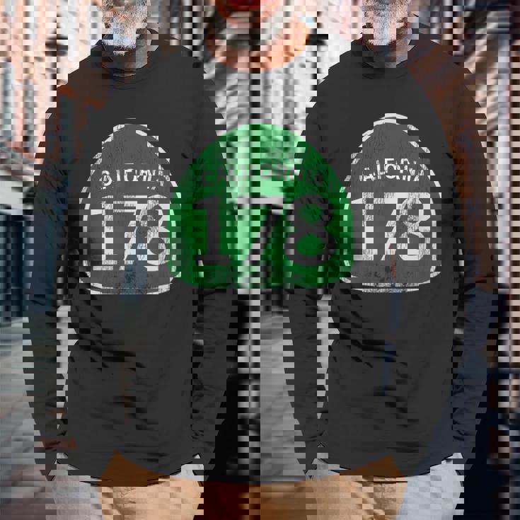 カリフォルニア州立大学ルート178 長袖Tシャツ 高齢者への贈り物