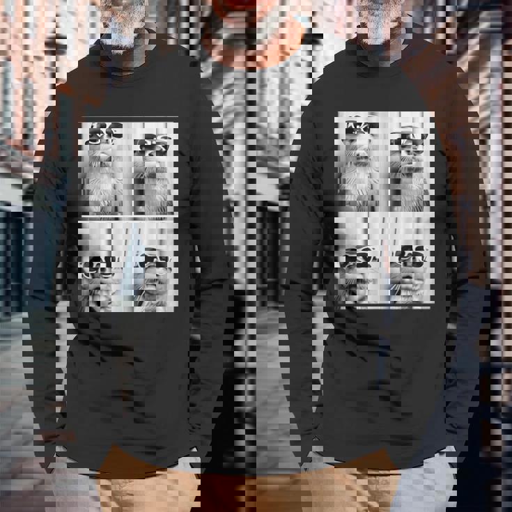 カワウソ サングラス 長袖Tシャツ 高齢者への贈り物