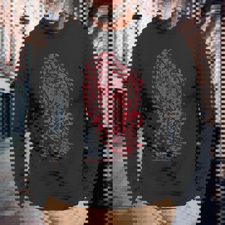 カンタベリー大聖堂ステンドグラス 3 歴史考古学 長袖Tシャツ 高齢者への贈り物