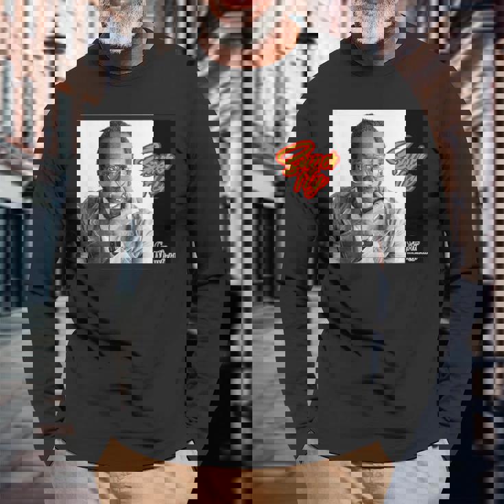 カーティスメイフィールド_001 長袖Tシャツ 高齢者への贈り物