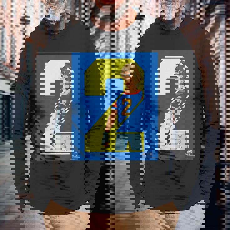 ガッチャマン ユニフォームデザインa-2 長袖Tシャツ 高齢者への贈り物