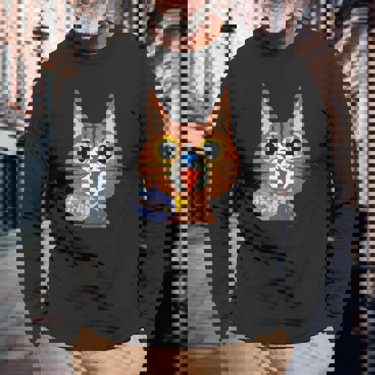 キッズ Cat キャットシリーズ キジトラ 長袖Tシャツ 高齢者への贈り物