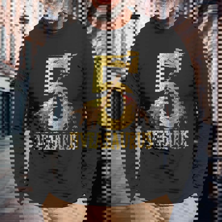 キッズ Tレックス 恐竜 誕生日パーティー装飾 5歳の誕生日 男の子 恐竜 長袖Tシャツ 高齢者への贈り物