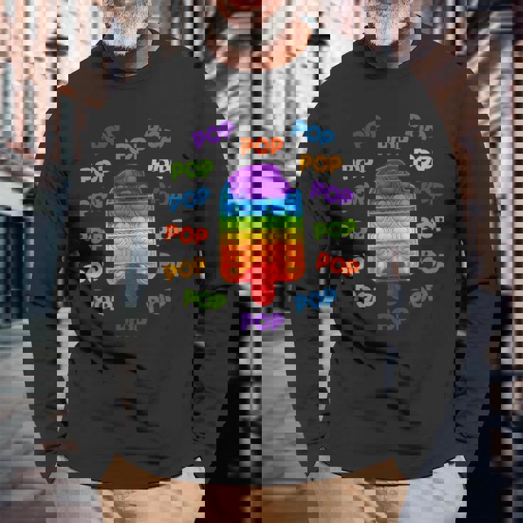 キッズポッププッシュ&ポップポップポップポップadhdストレス解消おもちゃ 長袖Tシャツ 高齢者への贈り物