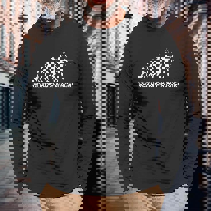 キッズ・トゥ・アーチャー エボリューション・アーチェリーの練習 長袖Tシャツ 高齢者への贈り物